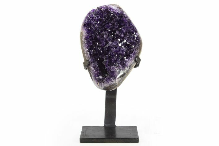 Amethyst Geode With Metal Stand - Uruguay #306938